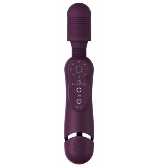 Фиолетовый универсальный массажер Silicone Massage Wand - 20 см.