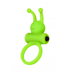 Зеленое эрекционное виброкольцо на пенис Cock Ring