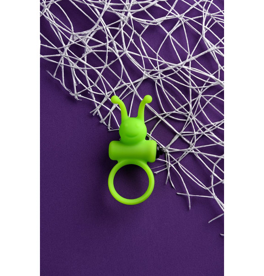 Зеленое эрекционное виброкольцо на пенис Cock Ring