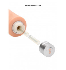 Телесный реалистичный вибратор Vibrating Dildo - 25 см.