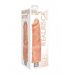Телесный вибратор-реалистик Vibrating Dildo - 27,5 см.