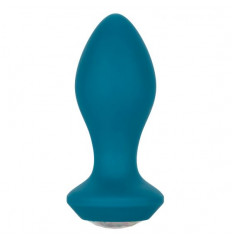 Бирюзовая анальная вибропробка с кристаллом Power Gem Vibrating Crystal Probe - 10,75 см.