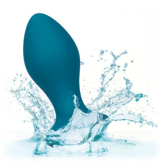 Бирюзовая анальная вибропробка с кристаллом Power Gem Vibrating Crystal Probe - 10,75 см.