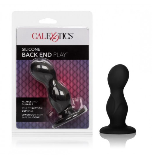 Черный анальный стимулятор Silicone Back End Play - 10,75 см.