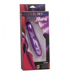 Фиолетовый вибромассажер Aura Tickler с шишечками - 17,25 см.