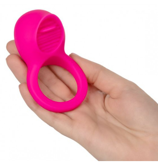 Ярко-розовое эрекционное кольцо Silicone Rechargeable Teasing Tongue Enhancer Ярко-розовое эрекционное кольцо Silicone Rechargeable Teasing Tongue Enhancer