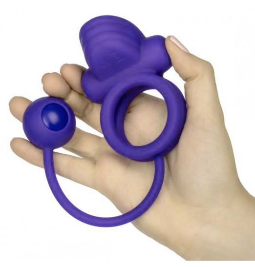 Фиолетовое эрекционное кольцо с утяжелителем Silicone Rechargeable Dual Rockin Rim Enhancer Фиолетовое эрекционное кольцо с утяжелителем Silicone Rechargeable Dual Rockin Rim Enhancer