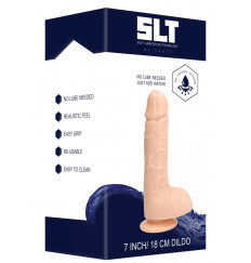 Телесный реалистичный фаллоимитатор Self Lubrication Dong 7 Inch - 21,7 см.