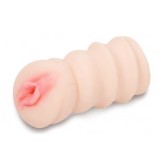 Телесный реалистичный рельефный мастурбатор-вагина