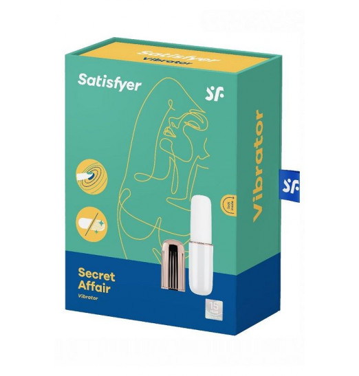 Бело-золотистая перезаряжаемая вибропулька Satisfyer Secret Affair Бело-золотистая перезаряжаемая вибропулька Satisfyer Secret Affair