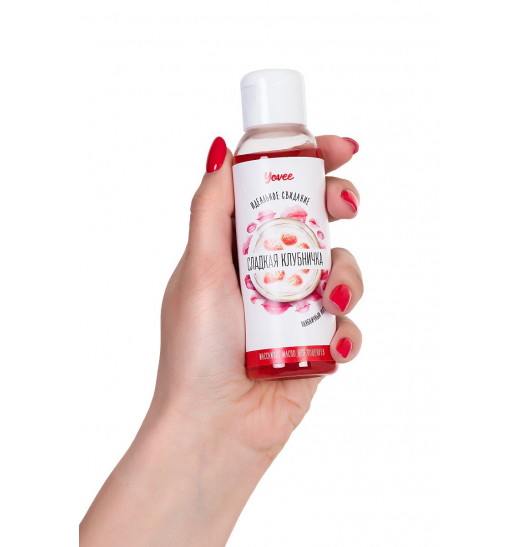 Массажное масло для поцелуев «Сладкая клубничка» с ароматом клубничного йогурта - 100 мл. Массажное масло для поцелуев «Сладкая клубничка» с ароматом клубничного йогурта - 100 мл.