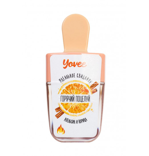 Бальзам для губ «Горячий поцелуй» с ароматом апельсина и корицы - 5,5 мл.