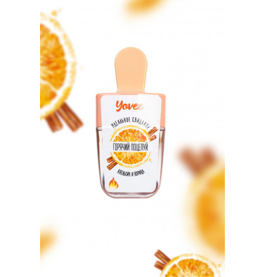 Бальзам для губ «Горячий поцелуй» с ароматом апельсина и корицы - 5,5 мл.