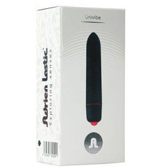 Черная компактная вибропуля Univibe - 9 см.