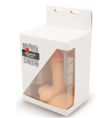 Телесный реалистичный фаллоимитатор с широким основанием - 17 см.