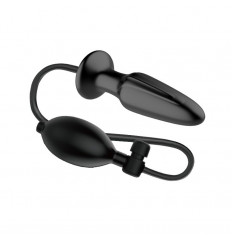 Черная анальная втулка с расширением Mr Play - 13 см.