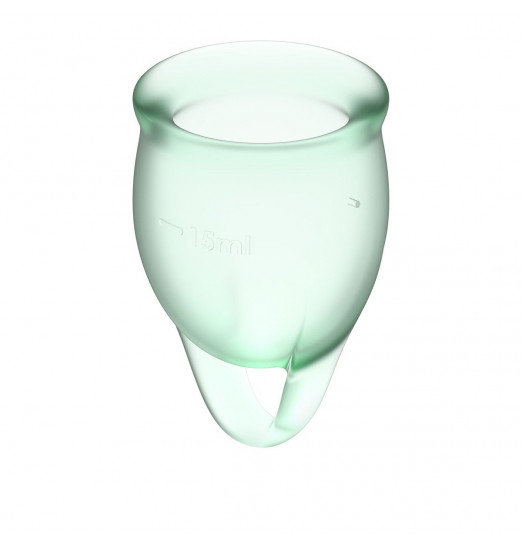 Набор зеленых менструальных чаш Feel confident Menstrual Cup