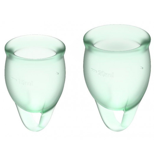 Набор зеленых менструальных чаш Feel confident Menstrual Cup