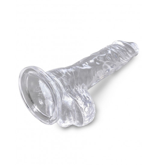 Прозрачный фаллоимитатор King Cock Clear 4 Cock with Balls - 12,7 см. Прозрачный фаллоимитатор King Cock Clear 4 Cock with Balls - 12,7 см.