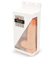 Телесный фаллоимитатор-реалистик с присоской - 22 см.