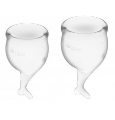 Набор прозрачных менструальных чаш Feel secure Menstrual Cup