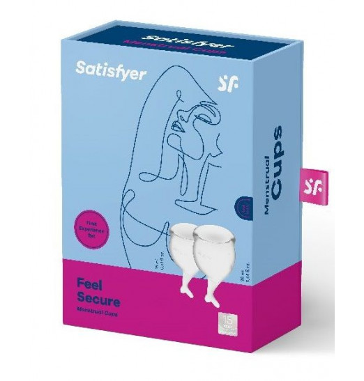 Набор прозрачных менструальных чаш Feel secure Menstrual Cup