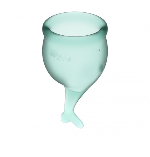 Набор темно-зеленых менструальных чаш Feel secure Menstrual Cup