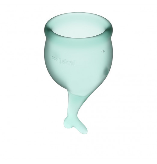 Набор темно-зеленых менструальных чаш Feel secure Menstrual Cup