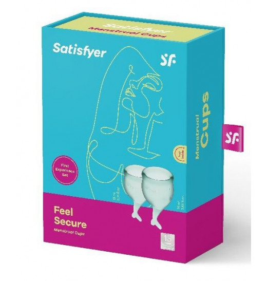 Набор темно-зеленых менструальных чаш Feel secure Menstrual Cup