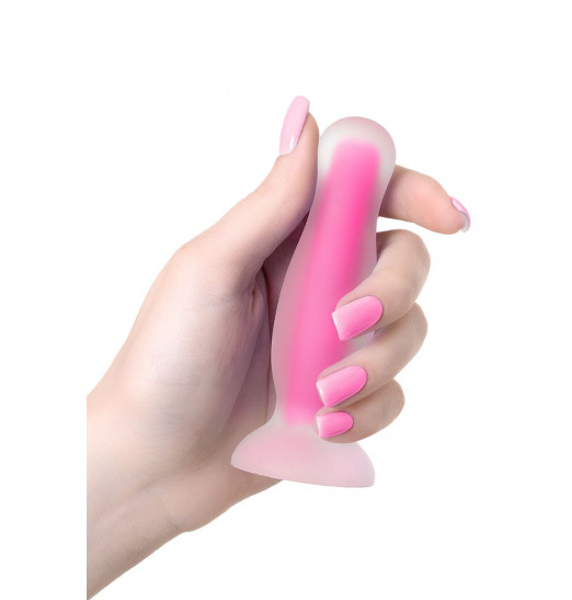 Розовая, светящаяся в темноте анальная втулка - 10 см.