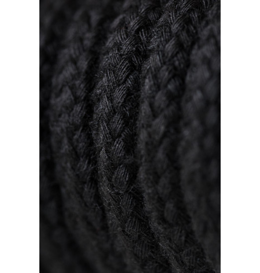 Черная текстильная веревка для бондажа - 1 м.