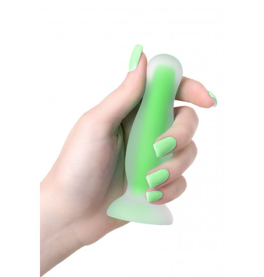 Зеленая, светящаяся в темноте анальная втулка Victor Glow - 10 см.