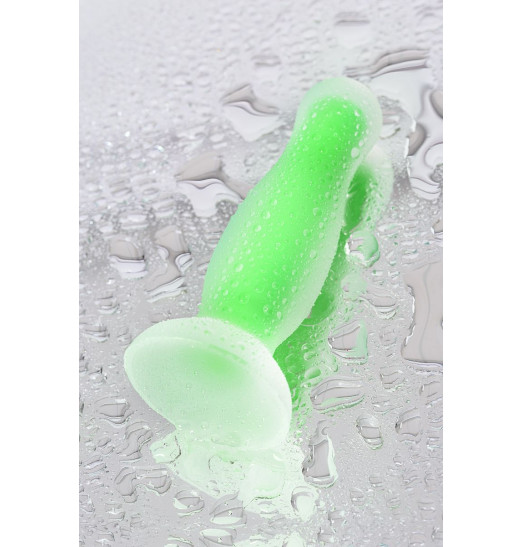 Зеленая, светящаяся в темноте анальная втулка Victor Glow - 10 см.