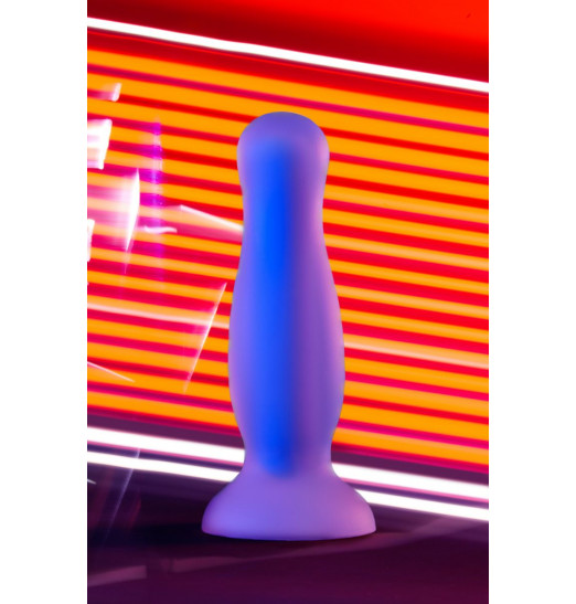 Голубая, светящаяся в темноте анальная втулка Kyle Glow - 10 см.