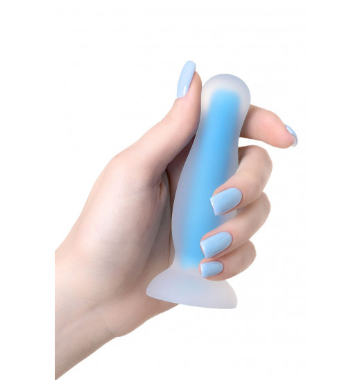 Голубая, светящаяся в темноте анальная втулка Kyle Glow - 10 см.