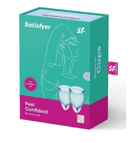 Набор голубых менструальных чаш Feel confident Menstrual Cup