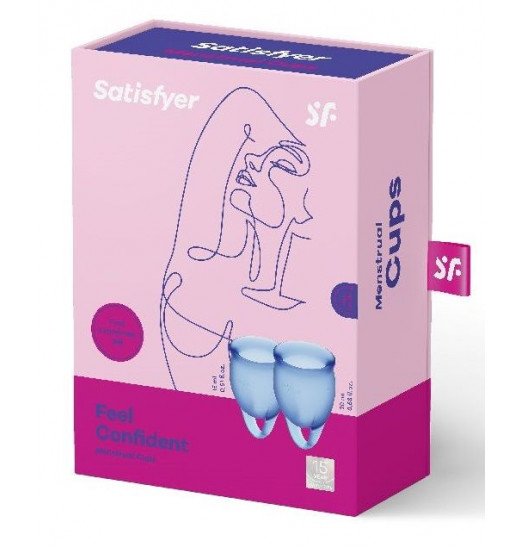 Набор синих менструальных чаш Feel confident Menstrual Cup