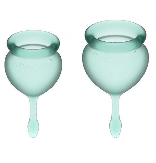 Набор темно-зеленых менструальных чаш Feel good Menstrual Cup