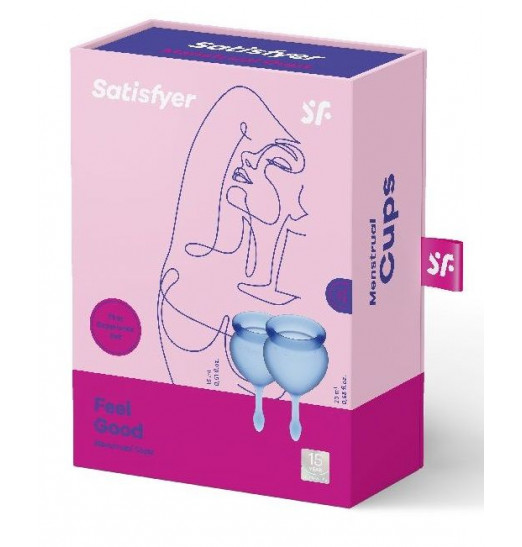 Набор синих менструальных чаш Feel good Menstrual Cup