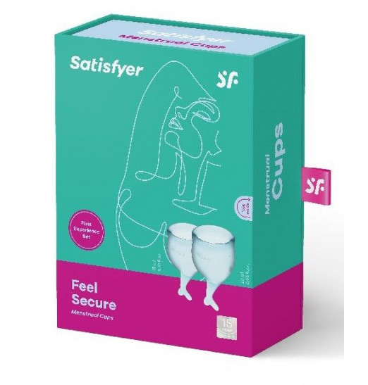 Набор голубых менструальных чаш Feel secure Menstrual Cup Набор голубых менструальных чаш Feel secure Menstrual Cup