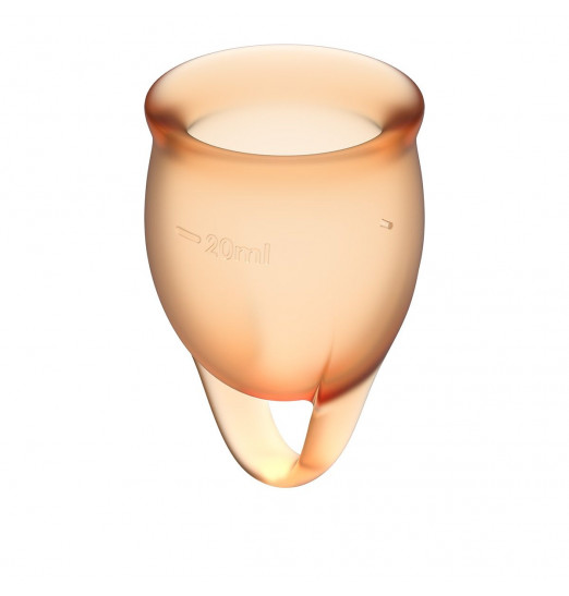 Набор оранжевых менструальных чаш Feel confident Menstrual Cup