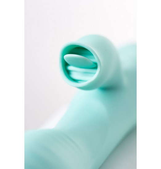 Мятный вибратор с клиторальным стимулятором MILO - 20 см.