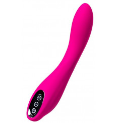 Ярко-розовый вибратор со стимулирующим шариком BEADSY - 21 см.