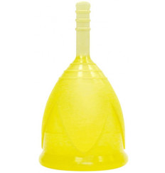 Желтая менструальная чаша размера S
