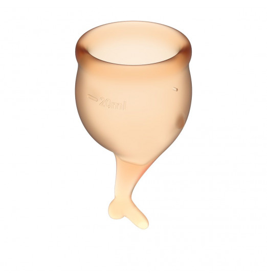 Набор оранжевых менструальных чаш Feel secure Menstrual Cup