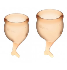 Набор оранжевых менструальных чаш Feel secure Menstrual Cup