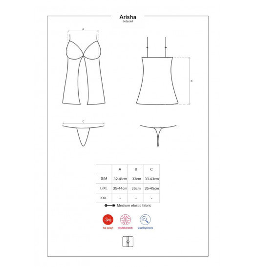 Эффектный короткий бэби-долл Arisha Эффектный короткий бэби-долл Arisha