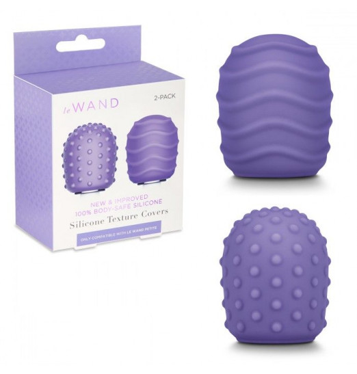 Набор из 2 фиолетовых текстурированных насадок для Le Wand Petite