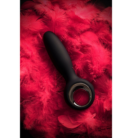 Черный анальный стимулятор Sagitta - 15 см.