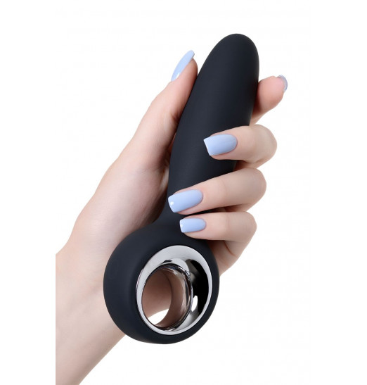 Черный анальный стимулятор Sagitta - 15 см.